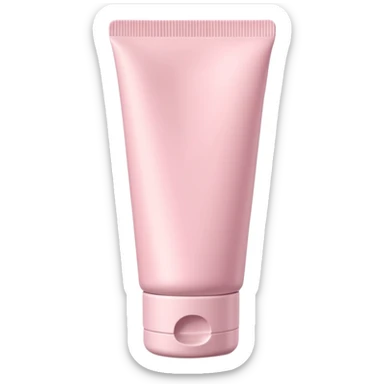 hand cream tube object icon, blank packaging with no text or logo, smooth cosmetic tube, soft pastel color, minimal design, closed cap, 3D cartoon, mobile game icon style, centered, clean background, soft shadow, no watermark sticker