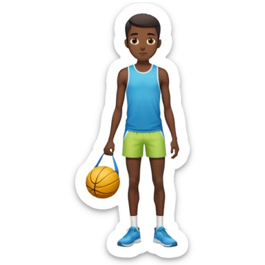 Skinny black man with gyatt full body sticker