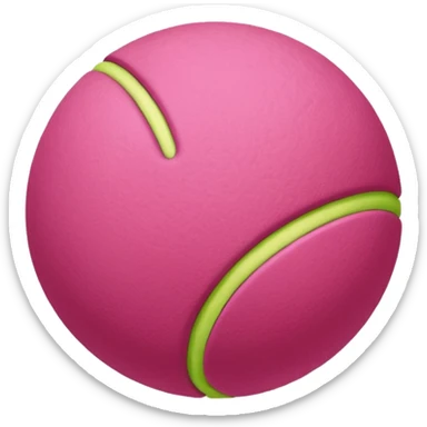 Pink tenis ball with no face and plain sticker