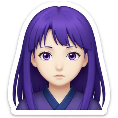 Hinata hyuga from Naruto the anime sticker