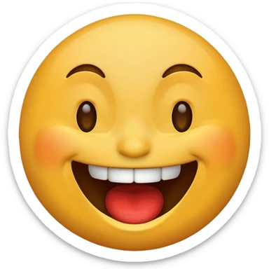 Crazy laughing emoji sticker