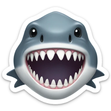 Shark with human teeth sticker