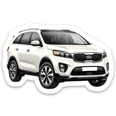white Kia Sorento SUV car sticker