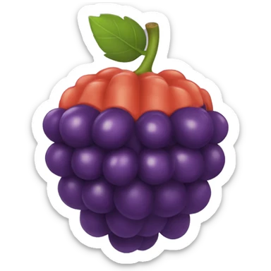 Hazme una granada con forma de uva que tenga la ebilla de una granada explosiva sticker