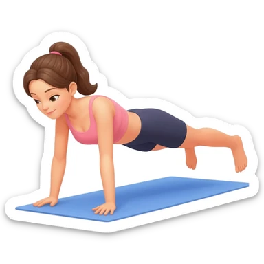 girl planking sticker