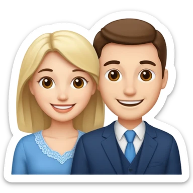 Married couple male and female sticker