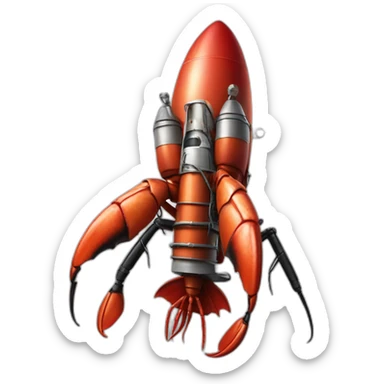 fast and furious lobster space rocket sticker