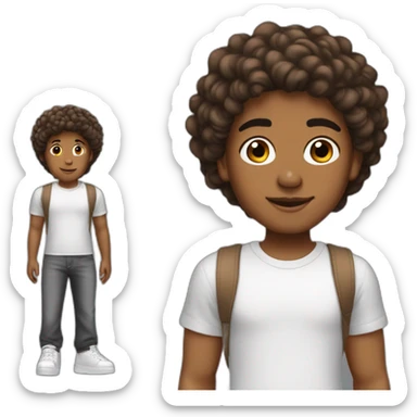 y2k outfit, brownskin cute boy  sticker