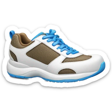 une chaussure avec un smatphone sticker