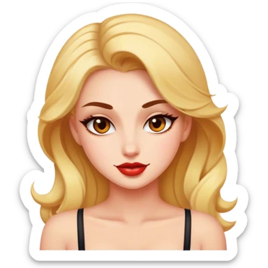 Sexy smolder flirty face sticker