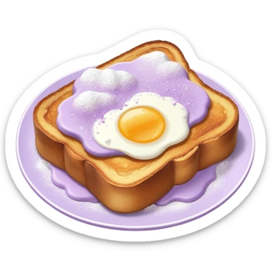 Pale purple french toast sticker