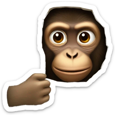 Peeping inside a room monkey sticker