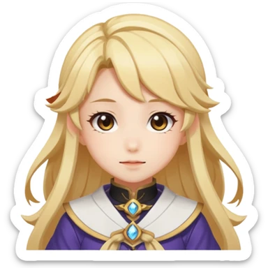 Cute Lumine from Genshin Impact in Photorealistic Hoyoverse Anime Style  sticker