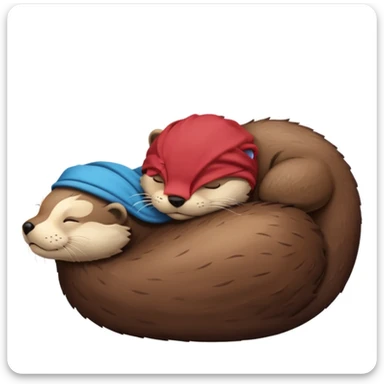 Loutre entrain de dormir sticker
