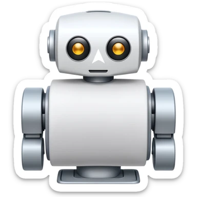 Un robot de papel higiénico sticker