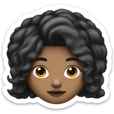 White Girl with long black hair and freckles wearing buffalo bills jersey sticker