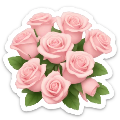 light pink bouquet of roses sticker