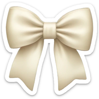 Cream bow  sticker
