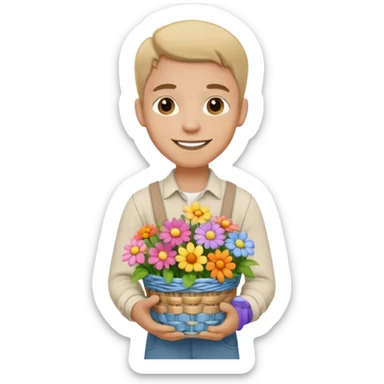 Cottagecore style man sticker