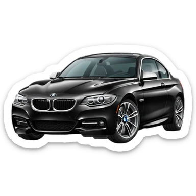 Black bmw car sticker