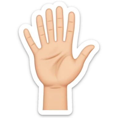 A hand layed flat, shaking the side of the hand like saying “meh”. in iphone emoji sticker