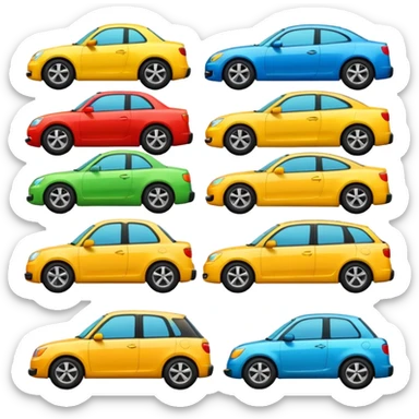 need emojis of cars from cartoons or movies and real life cars sticker