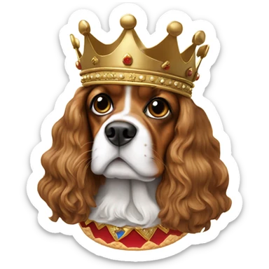 King Charles of England wearing a crown eating a very dry biscuit sticker