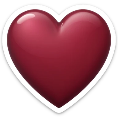 burgundy heart emoji sticker