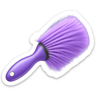 light purple hair brush sticker