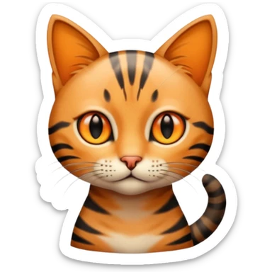 american short hair cat tabby color sticker