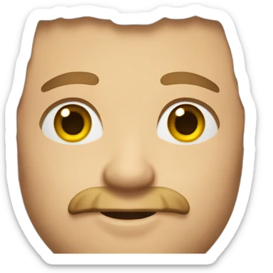 irish man with no facial hair sticker