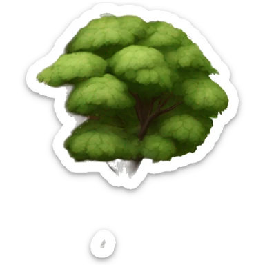 two floor house made of bricks, with dark grey windows and roof with a tree  sticker