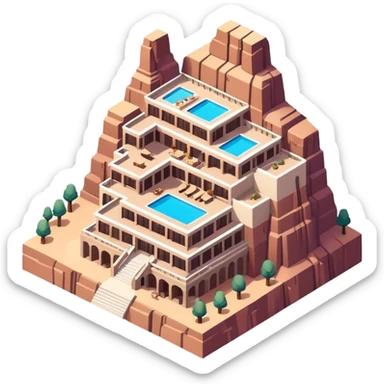 Isometric Grand Canyon lodge  sticker