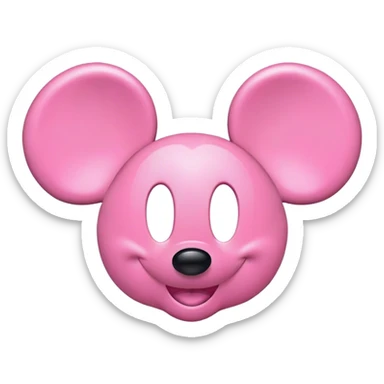 mickey mouse ears pink sticker