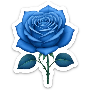 Blue rose emoji sticker