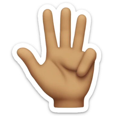 A simple emoji that makes the sign listens with his fingers sticker