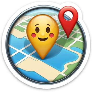 Maps pin normal transparent sticker