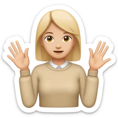 normal emoji with both hands flat facing up saying back back motherfuka  sticker