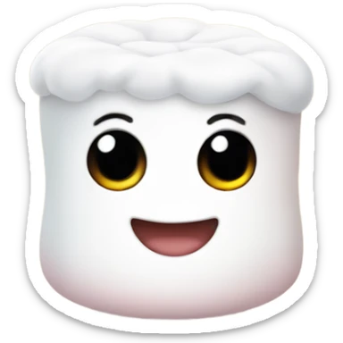 baby marshmallow with feet  sticker