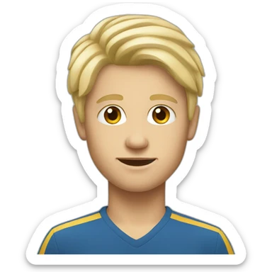 Young Swedish man with blonde hair sticker