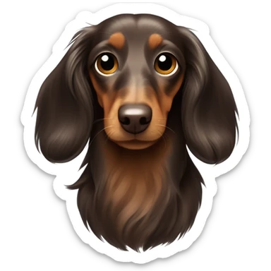 Mini Longhair Dachshund  sticker