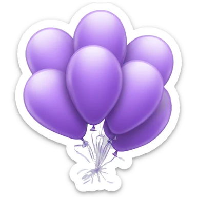 Bundle of light purple balloons  sticker
