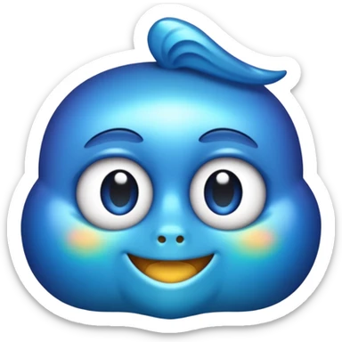 glitter azul-marinho tubarão sticker