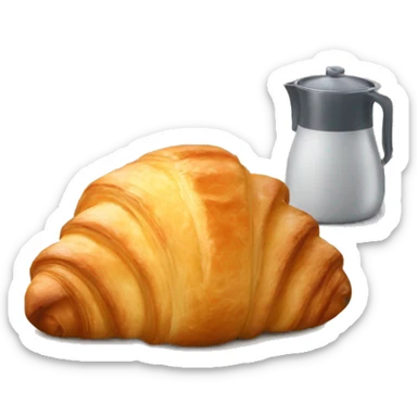A plump croissant sticker