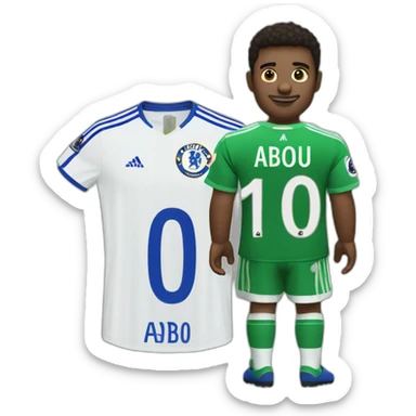A Chelsea shirt with Abdou written on it and the shirt's number ten   sticker