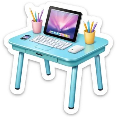Colorful shiny Pastel desk table  sticker