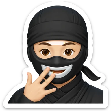 Ninja tirando besos sticker