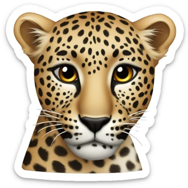 the animal leopard  sticker