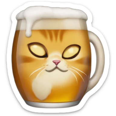 Cat beer sticker