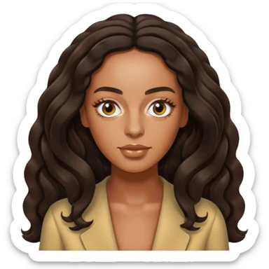 Solange with long hair sticker